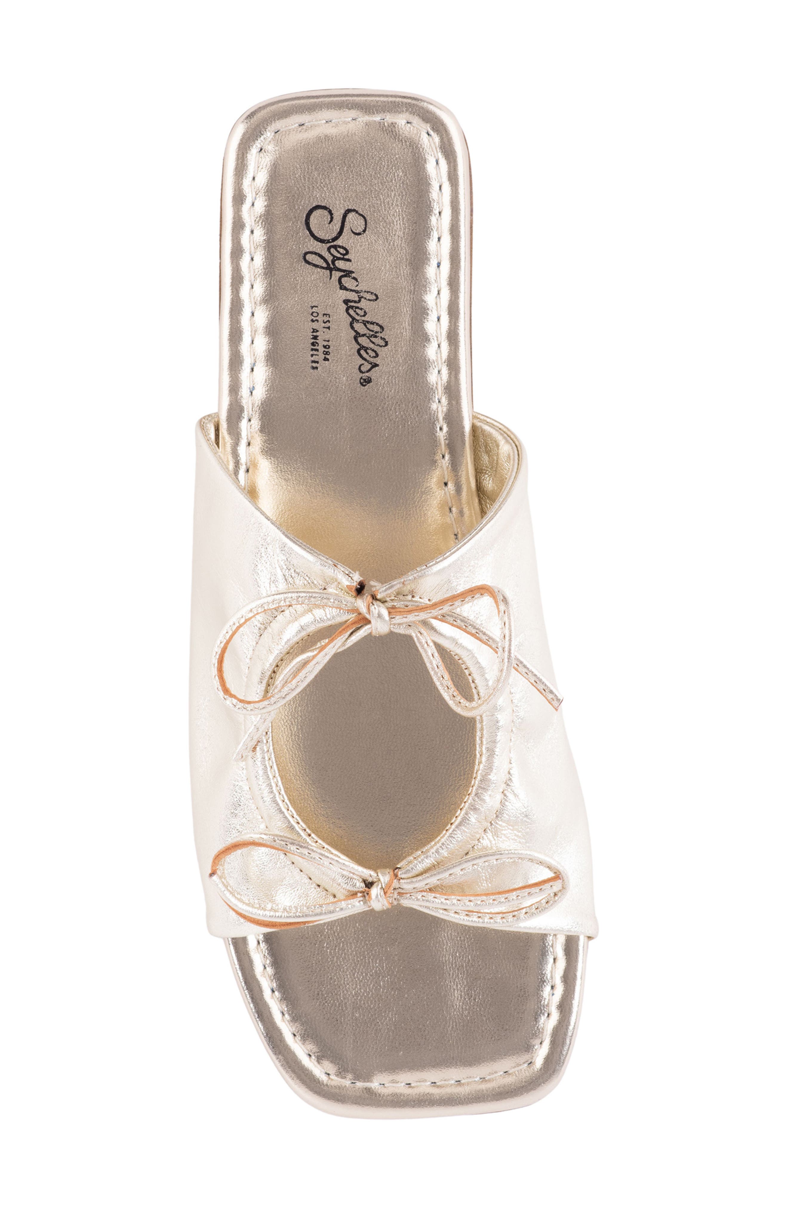 Seychelles Takes Two Slide Sandal, Alternate, color, Light Gold
