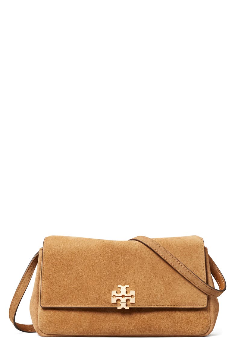 Charlie Suede Wallet on a Chain, Main, color, TOFFEE