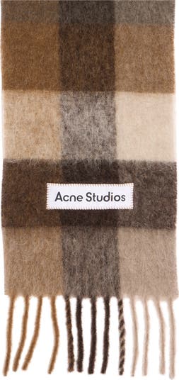 Vally Plaid Alpaca, Wool & Mohair Blend Scarf