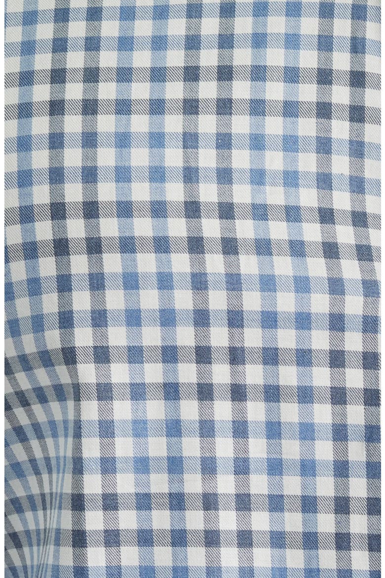 Check Heathered Cotton Button-Up Shirt, Alternate, color, BLUE/ NAVY TONAL CHECK SHIRT