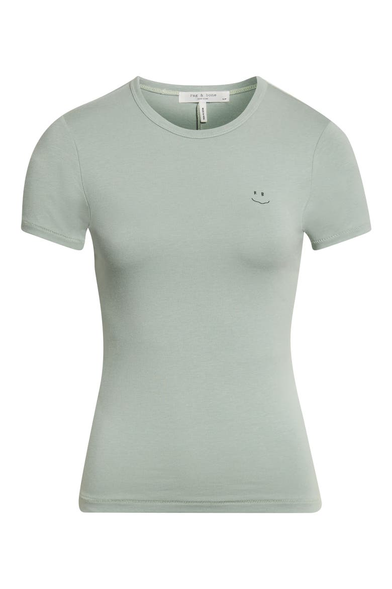 Lucy Smile Graphic Tee, Alternate, color, GREY GREEN
