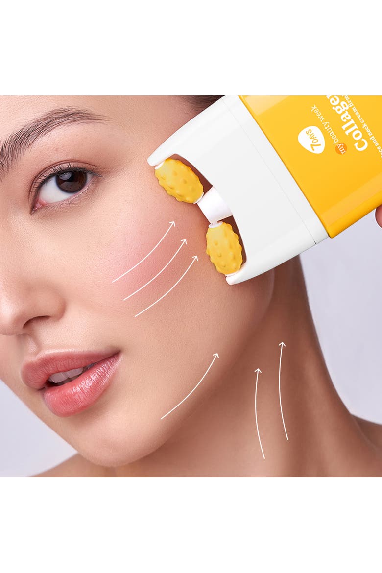 Face moisturizer with Collagen for Firming & Lifting with 3D Massage Applicator, Alternate, color, White