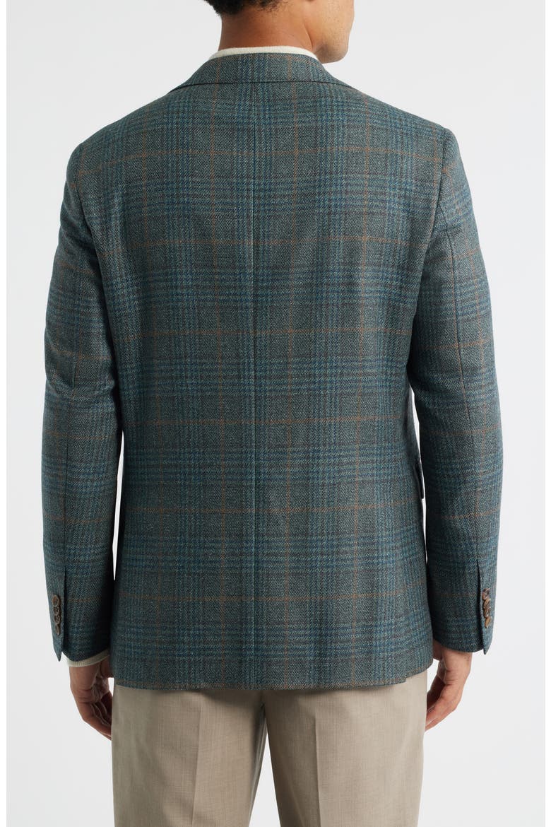 McAllen Green Plaid Soft Constructed Wool & Silk Sport Coat, Alternate, color, OLIVE