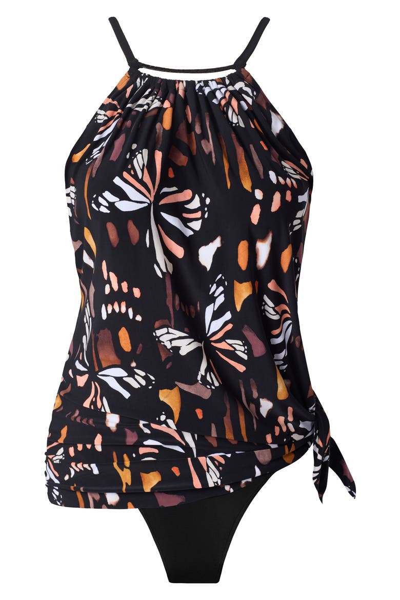 Chrysalis Parker Underwire One-Piece Swimsuit, Alternate, color, BLACK/ MULTI