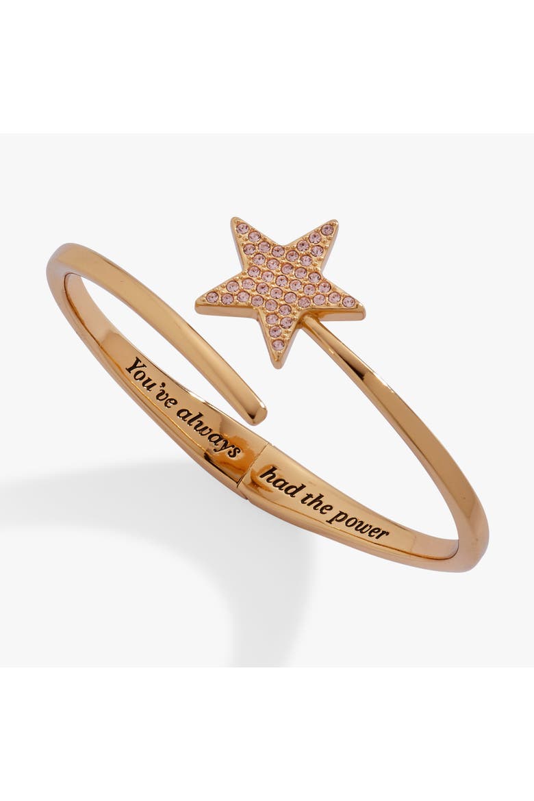 The Wizard of Oz Glinda Wand Bypass Cuff, Alternate, color, Gold
