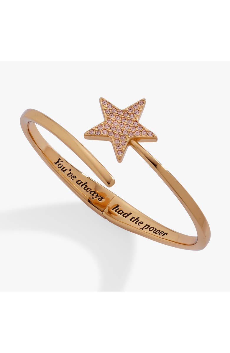 Alex and Ani The Wizard of Oz Glinda Wand Bypass Cuff, Alternate, color, Gold
