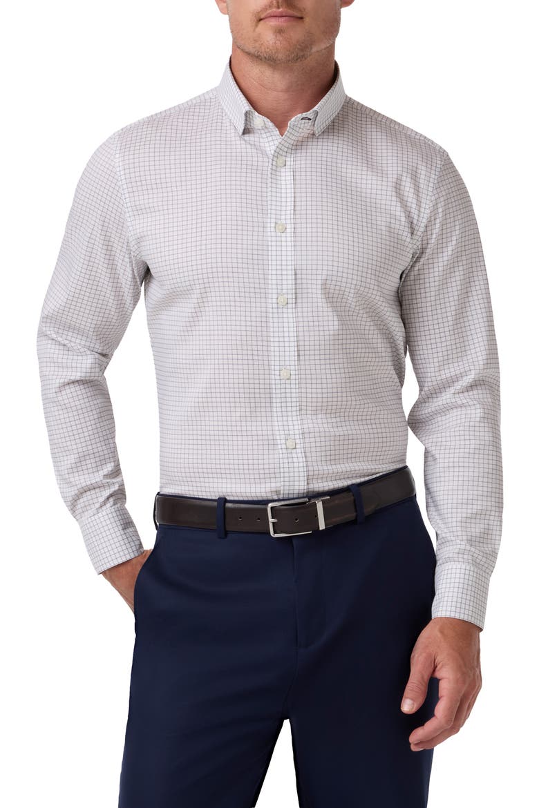 Hilton Classic Fit Performance Shirt, Main, color, DARK SLATE CHUCK GRID