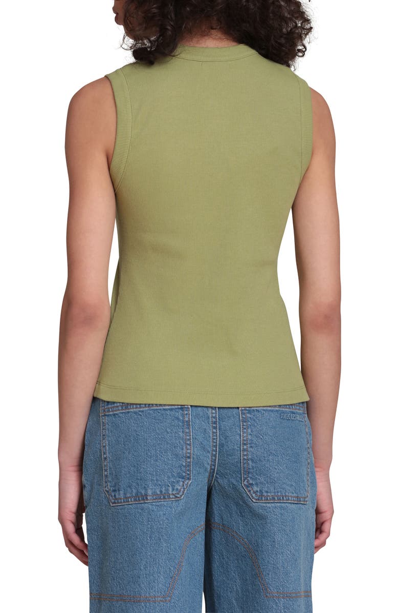 Avec Les Filles Sleeveless Rib Top, Alternate, color, Bayleaf