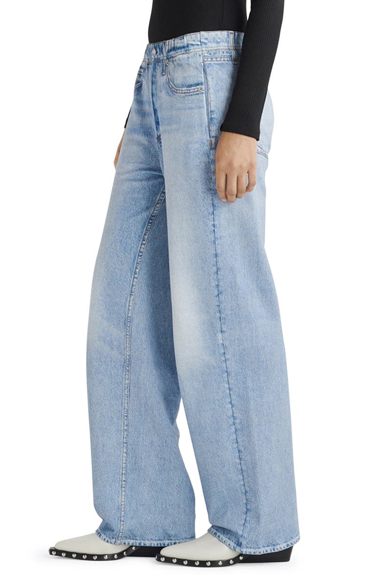 rag & bone rb Miramar Wide Leg Cotton Terry Sweatpant Jeans, Alternate, color, Tulip