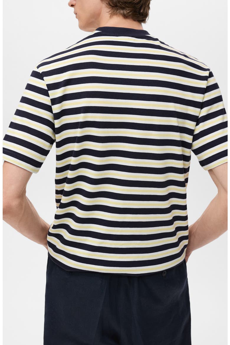 Regular Fit Stripe Cotton T-Shirt, Alternate, color, NAVY