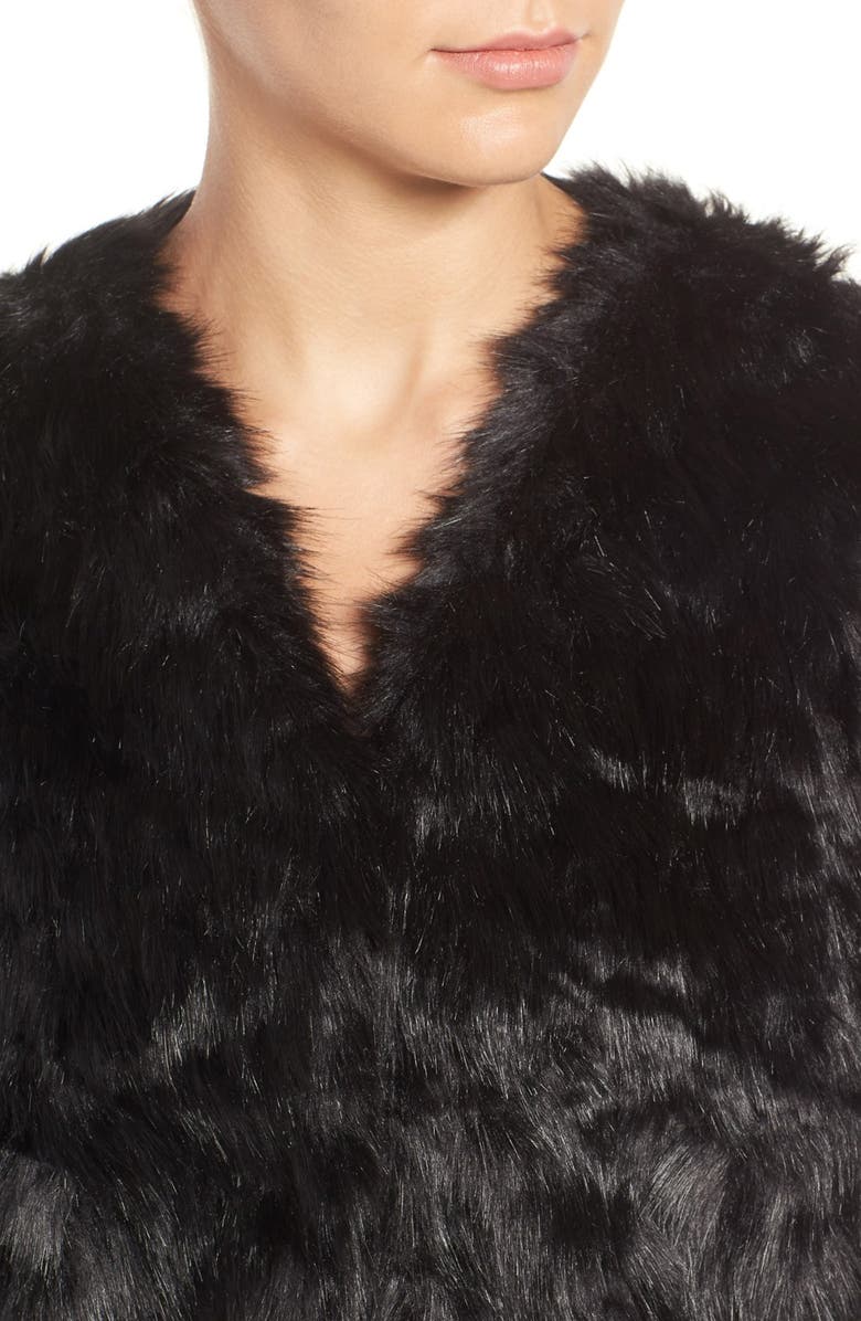 Glint Faux Fur Capelet, Alternate, color, 