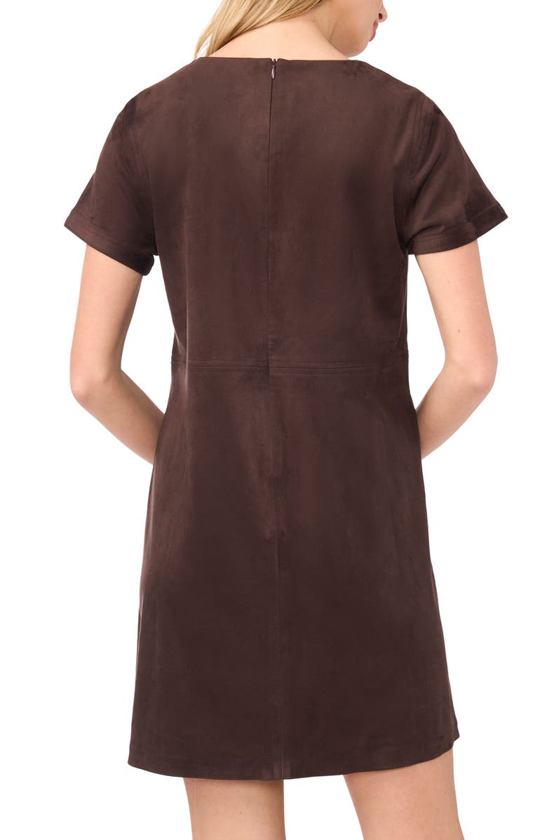Vince Camuto Faux Suede Paneled Shift Dress, Alternate, color,