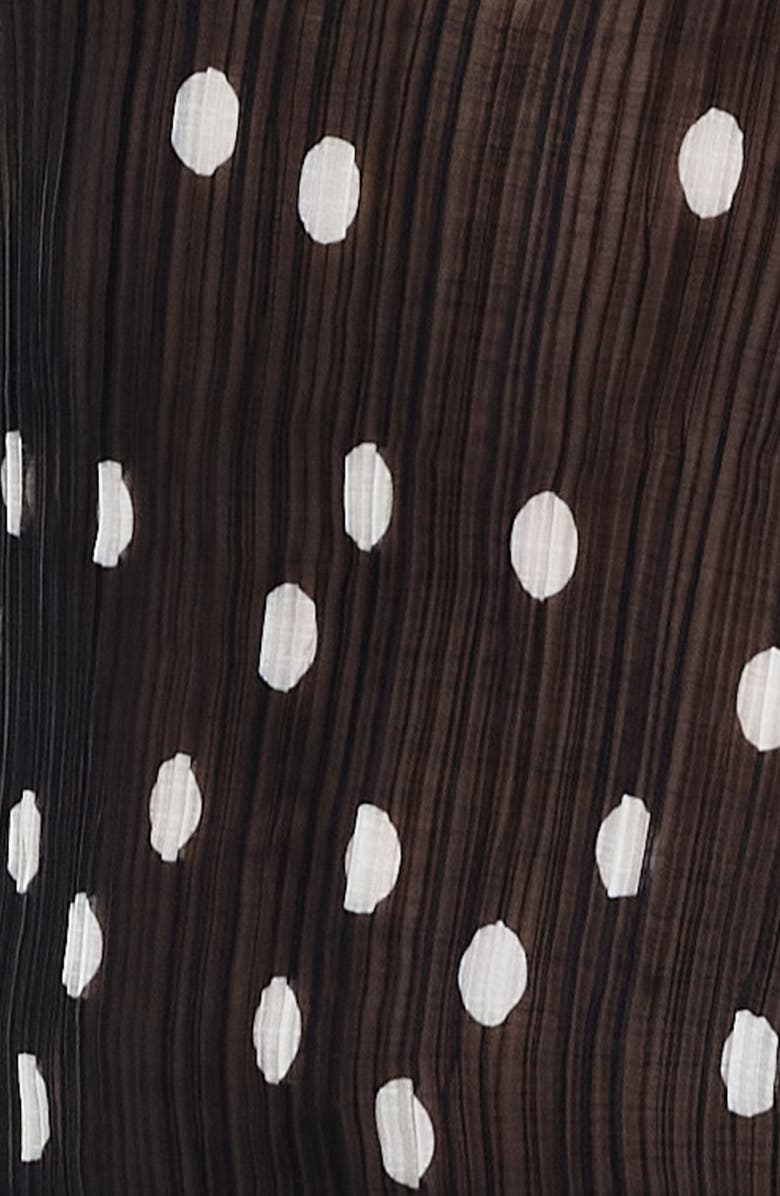 LIONESS Ford Long Sleeve Dot Minidress, Alternate, color, Noir Polka