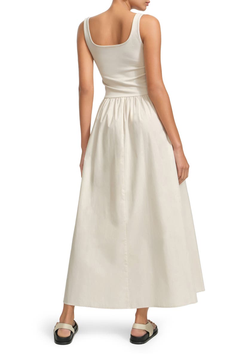 Marcella Clara Mixed Media Ponte & Cotton A-Line Dress, Alternate, color, 