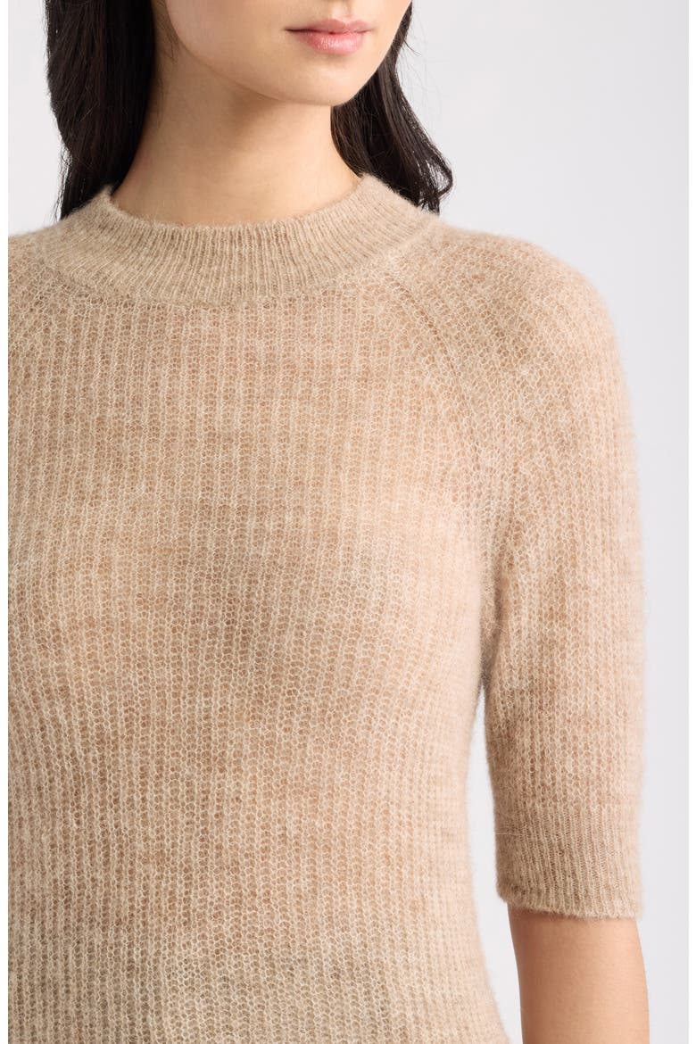 Alpaca Blend Crewneck Sweater, Alternate, color, NOMAD