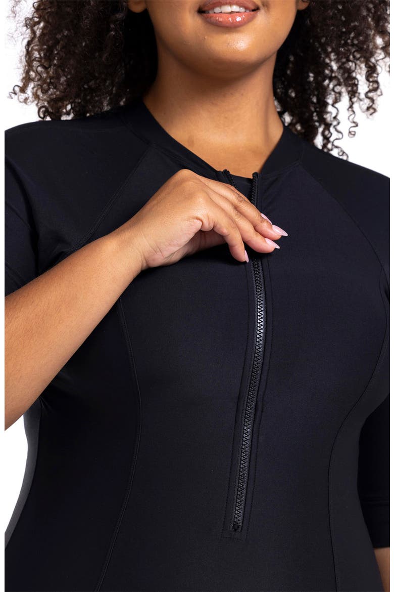 Sunsafe One-Piece Swimsuit, Alternate, color, BLACK