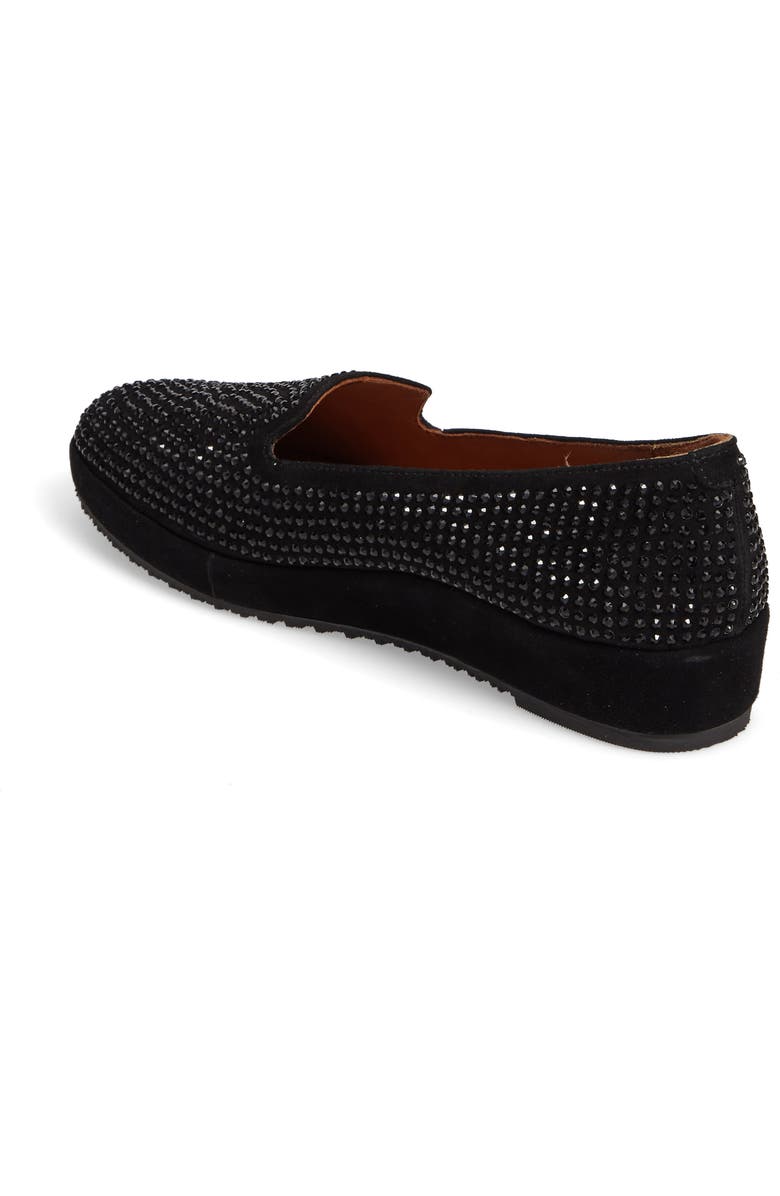 L'Amour des Pieds Correze Embellished Loafer, Alternate, color, Black Suede