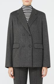 MM by Max Mara Albania Double Breasted Jersey Blazer