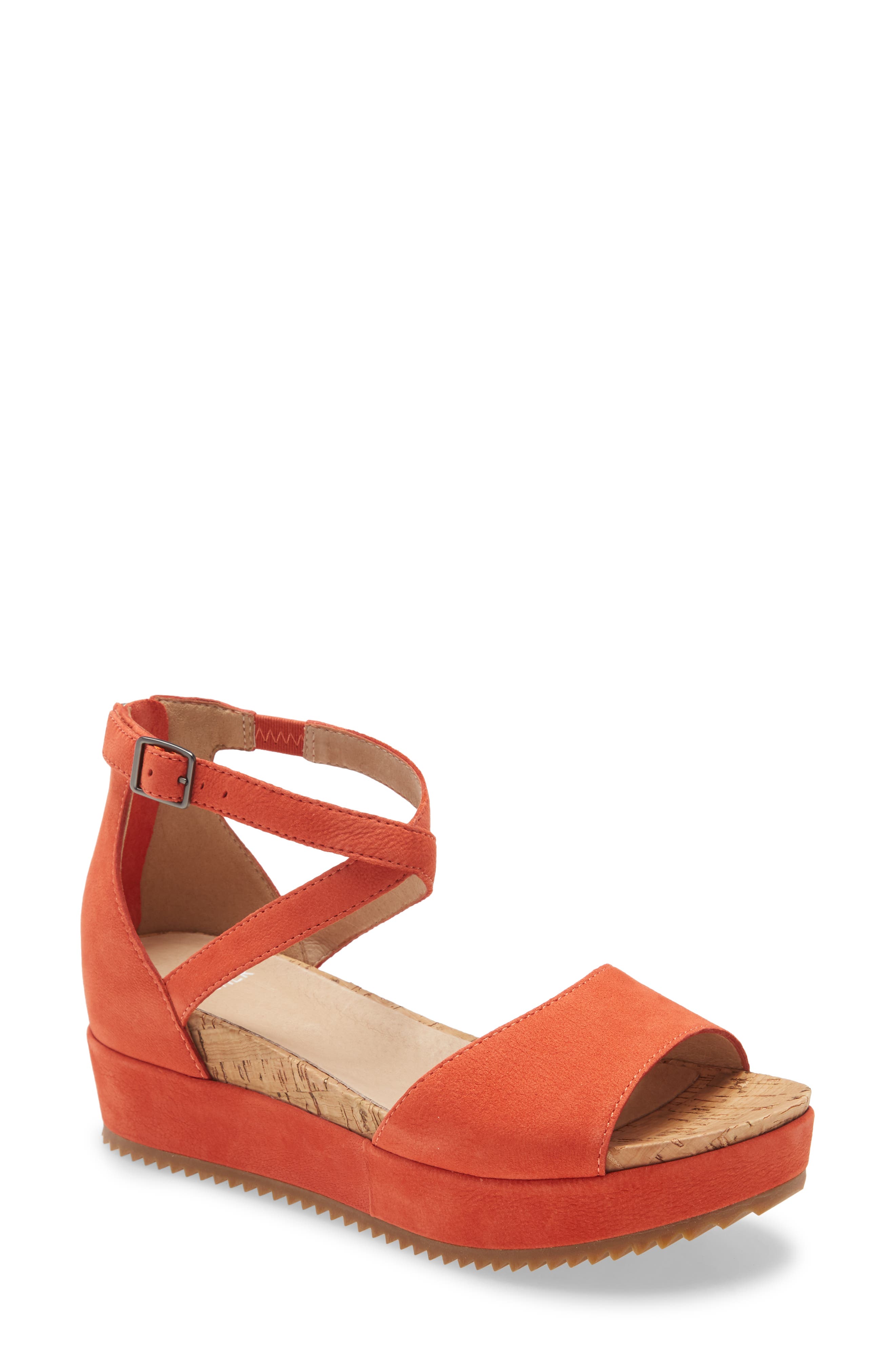 Emmy Platform Sandal, Main, color, TANGELO
