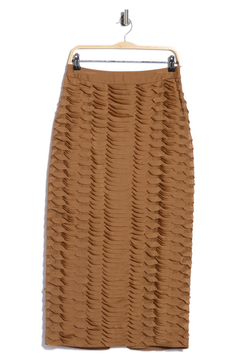 Sylkie Cotton & Silk Skirt, Main, color, TOASTED COCONUT