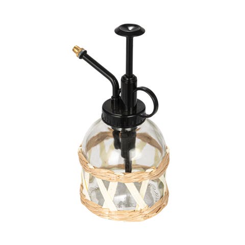 Glass Plant Mister with Woven Sleeve