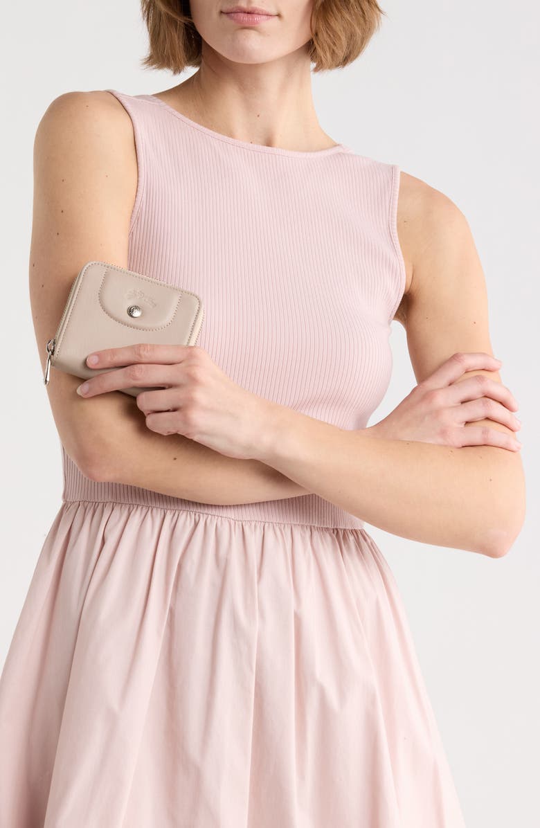 Longchamp Le Pliage Compact Zip Wallet, Alternate, color, Clay