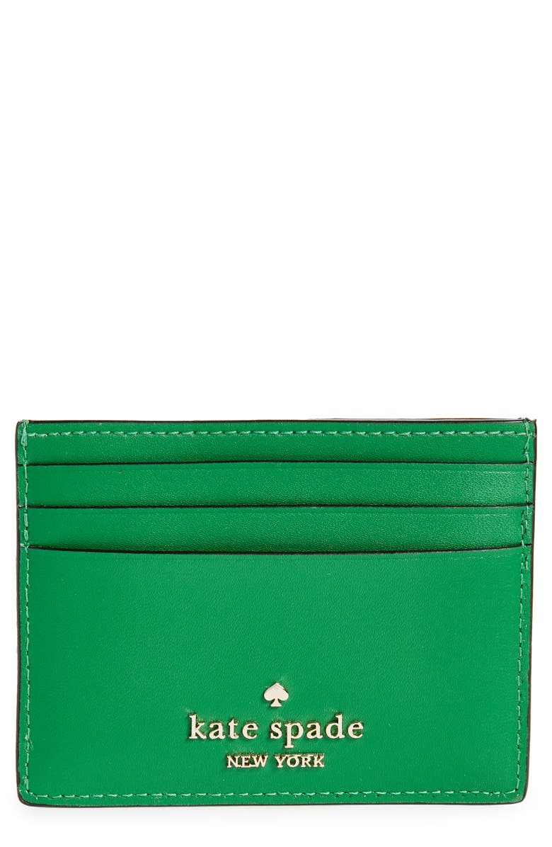 Kate Spade New York what-a-melon card wallet, Main, color, Green Multi