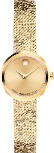 Movado Mini Museum Velura Mesh Strap Watch, 21mm | Nordstrom display picture 2