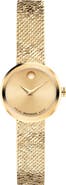 Movado Mini Museum Velura Mesh Strap Watch, 21mm