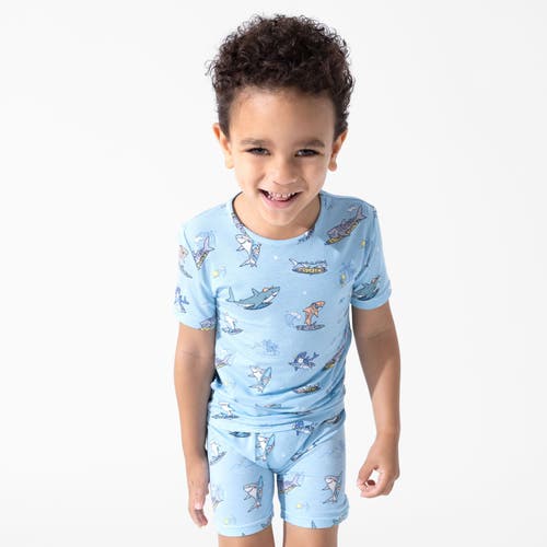 Bellabu Bear Shark School Kids 2-piece Short Sleeve & Shorts Pajama Set