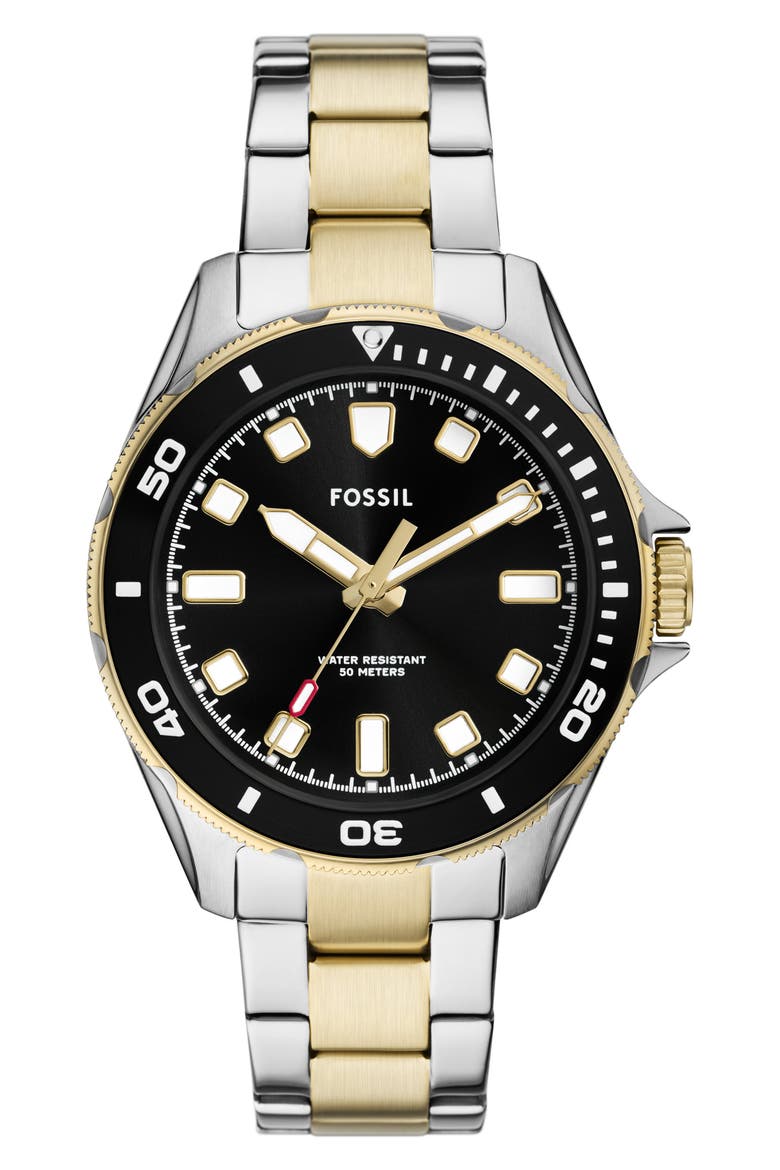Dalton Three-Hand Two-Tone Bracelet Watch, 42mm, Main, color, TWO TONE