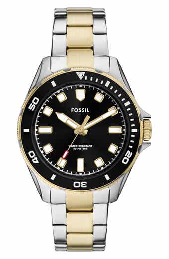 Fossil Dalton Three-Hand Two-Tone Bracelet Watch, 42mm