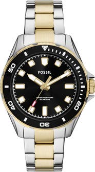 Fossil Dalton Three-Hand Two-Tone Bracelet Watch, 42mm