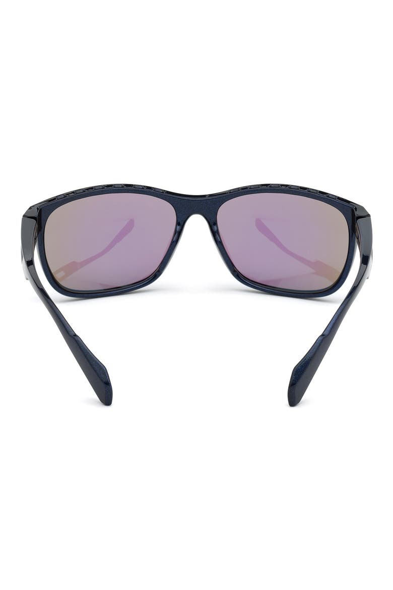 62mm Square Sunglasses, Alternate, color, BLUE / GREEN MIRROR LENSES