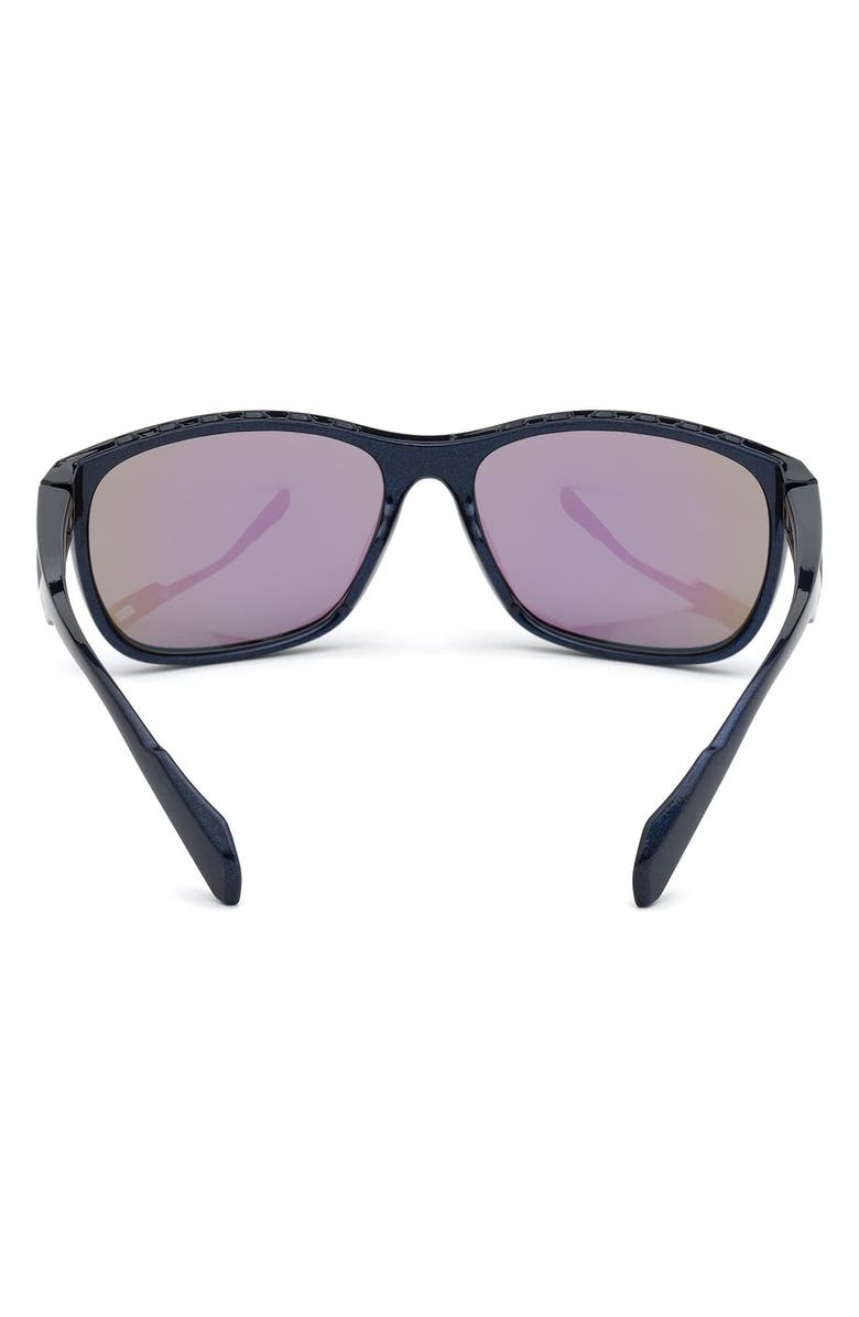 adidas 62mm Square Sunglasses, Alternate, color, Blue / Green Mirror Lenses