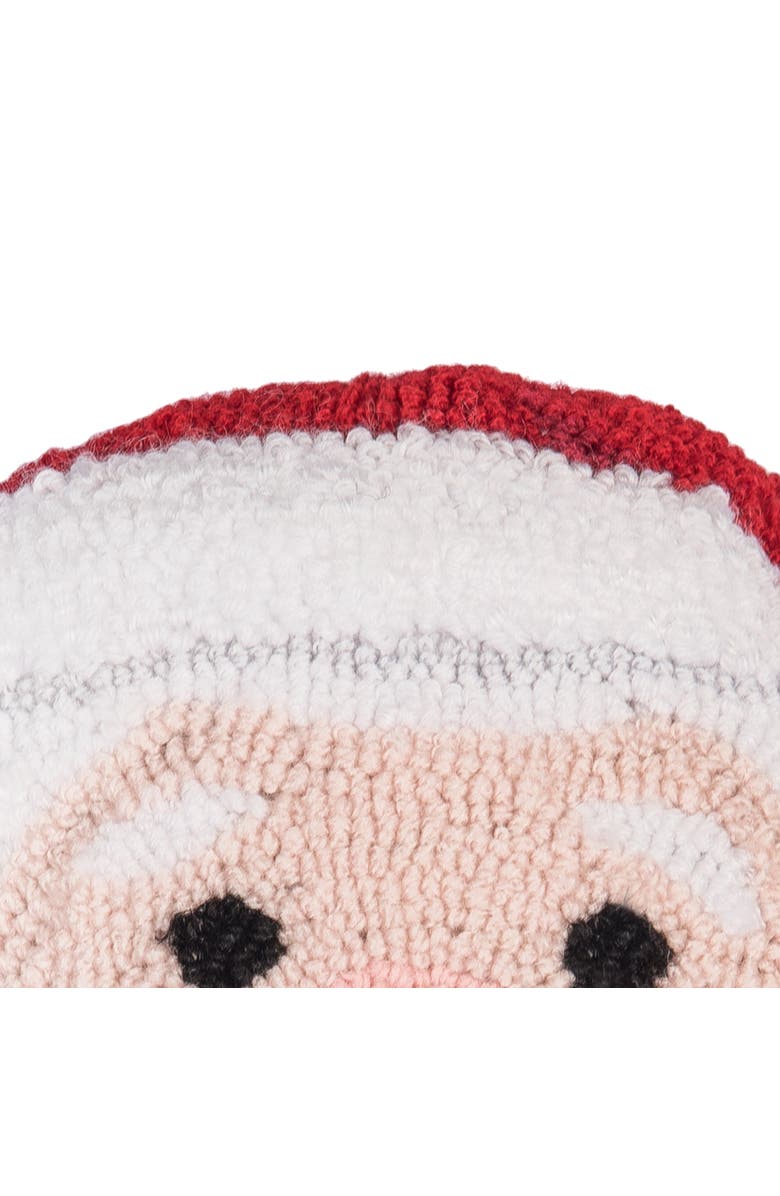 C&F Home Christmas Round Hooked Pillows, Alternate, color, White