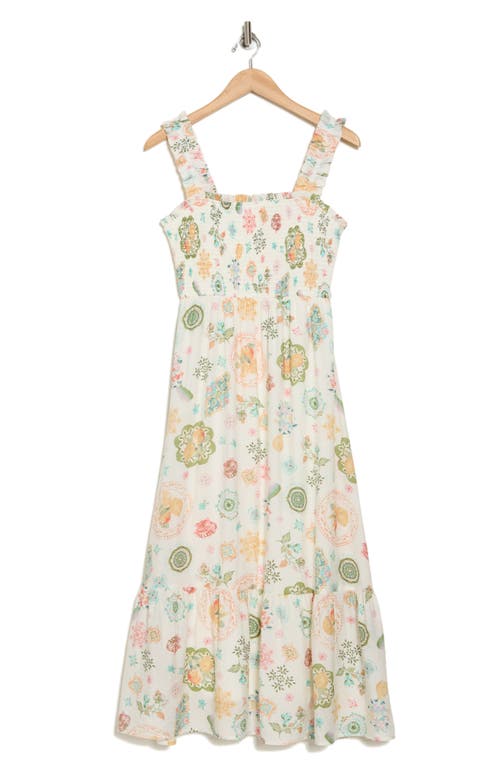 BLU PEPPER BLU PEPPER SMOCKED MAXI SUNDRESS 