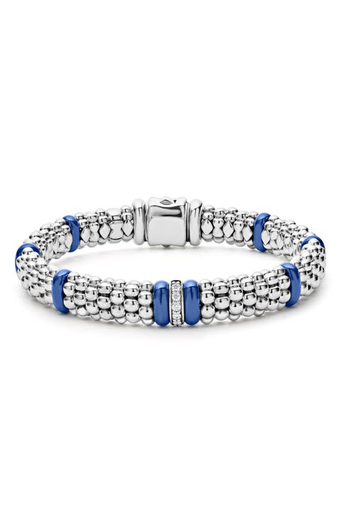 Blue Caviar Ceramic Station Rope Bracelet