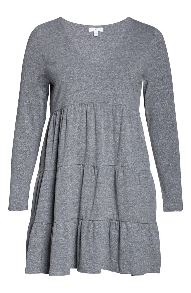 BP. Tiered Long Sleeve Knit Dress, Alternate, color, 
