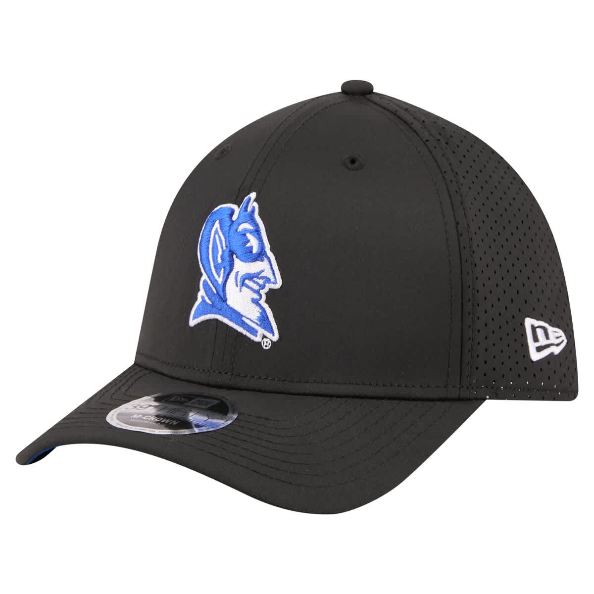 New Era Men's New Era Black Duke Blue Devils 39THIRTY M-Crown Flex Fit ...