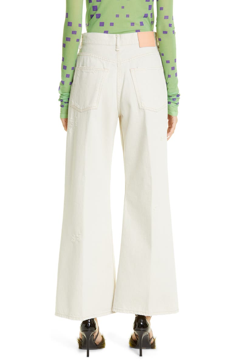 Acne Studios High Waist Rip Relaxed Fit Jeans, Alternate, color, 