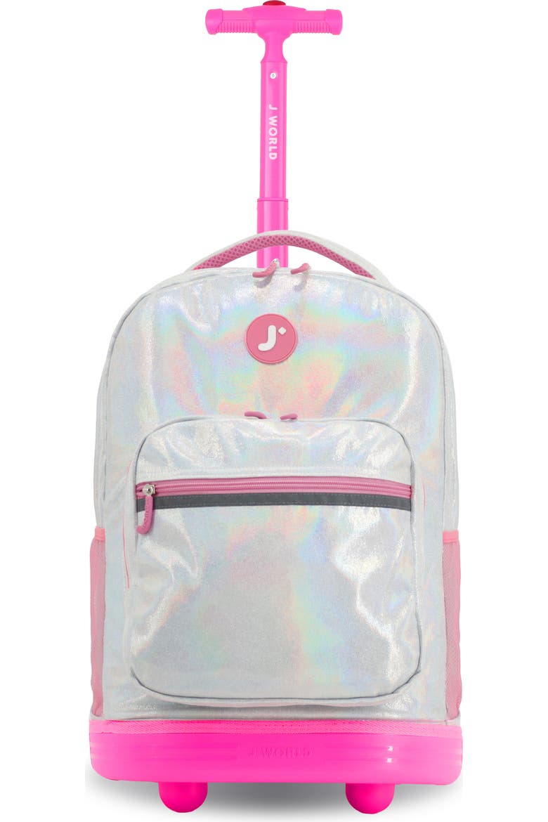 18 kids rolling backpack lunch bag Girls Yellow Lemon 3pcs Set Kids Rolling Backpack and Lunch Bag Functions as both a bag on wheels for school and a fun carry Duo Rolling Backpack With Detachable