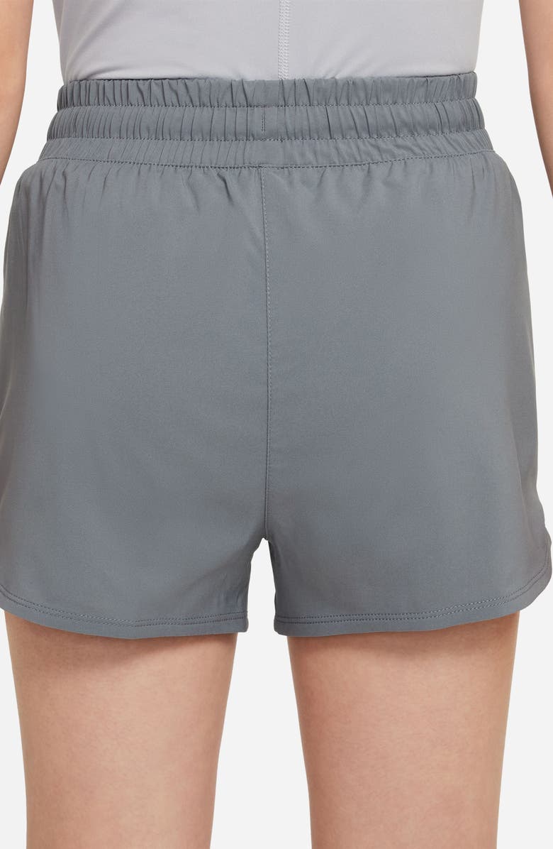 Nike Kids' Dri-FIT One Training Shorts, Alternate, color, Smoke Grey/ White