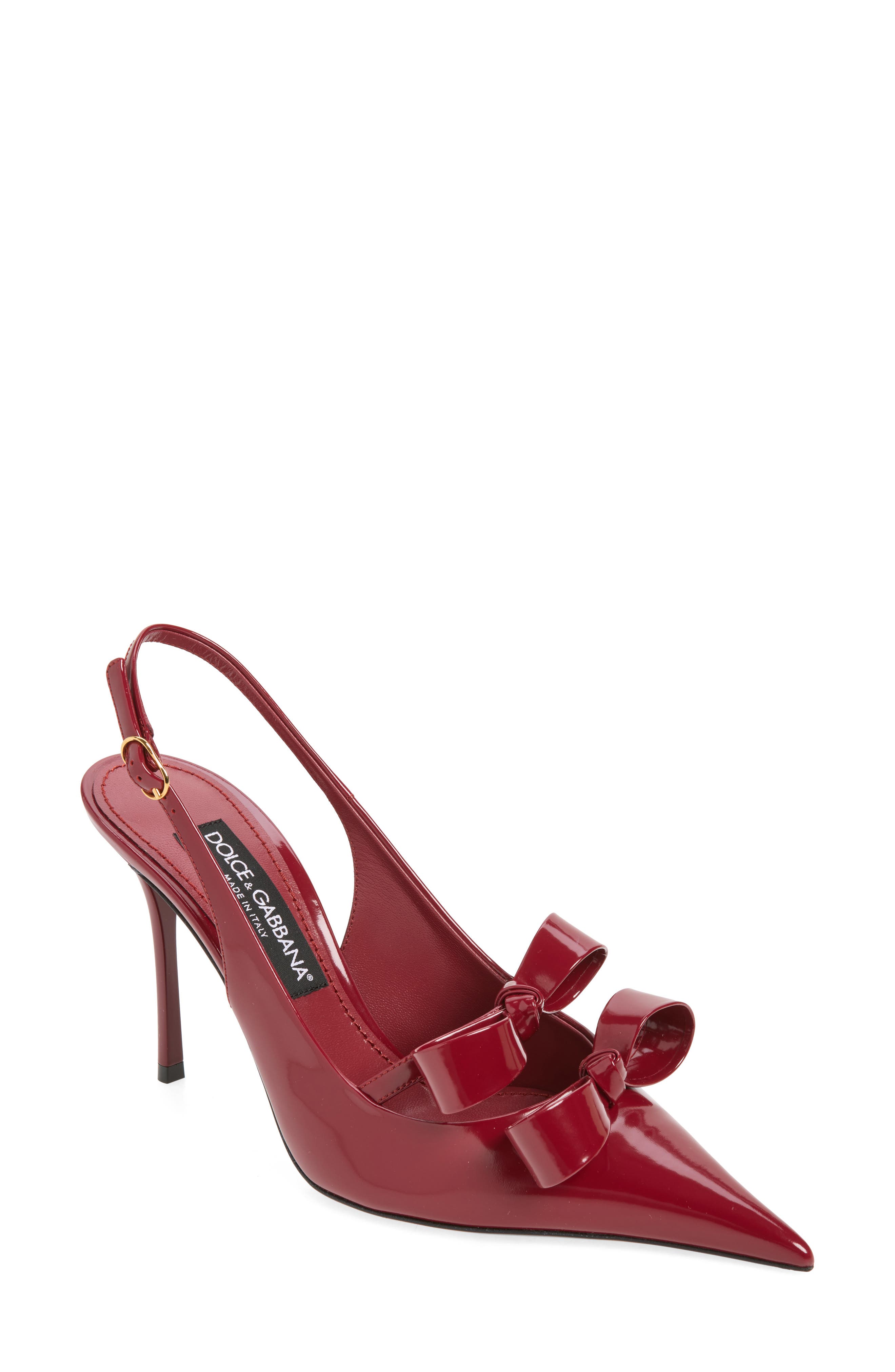 Coeur Leather Slingback Pointed Toe Pump, Main, color, TONO VINO