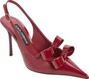 Dolce&Gabbana Coeur Leather Slingback Pointed Toe Pump
