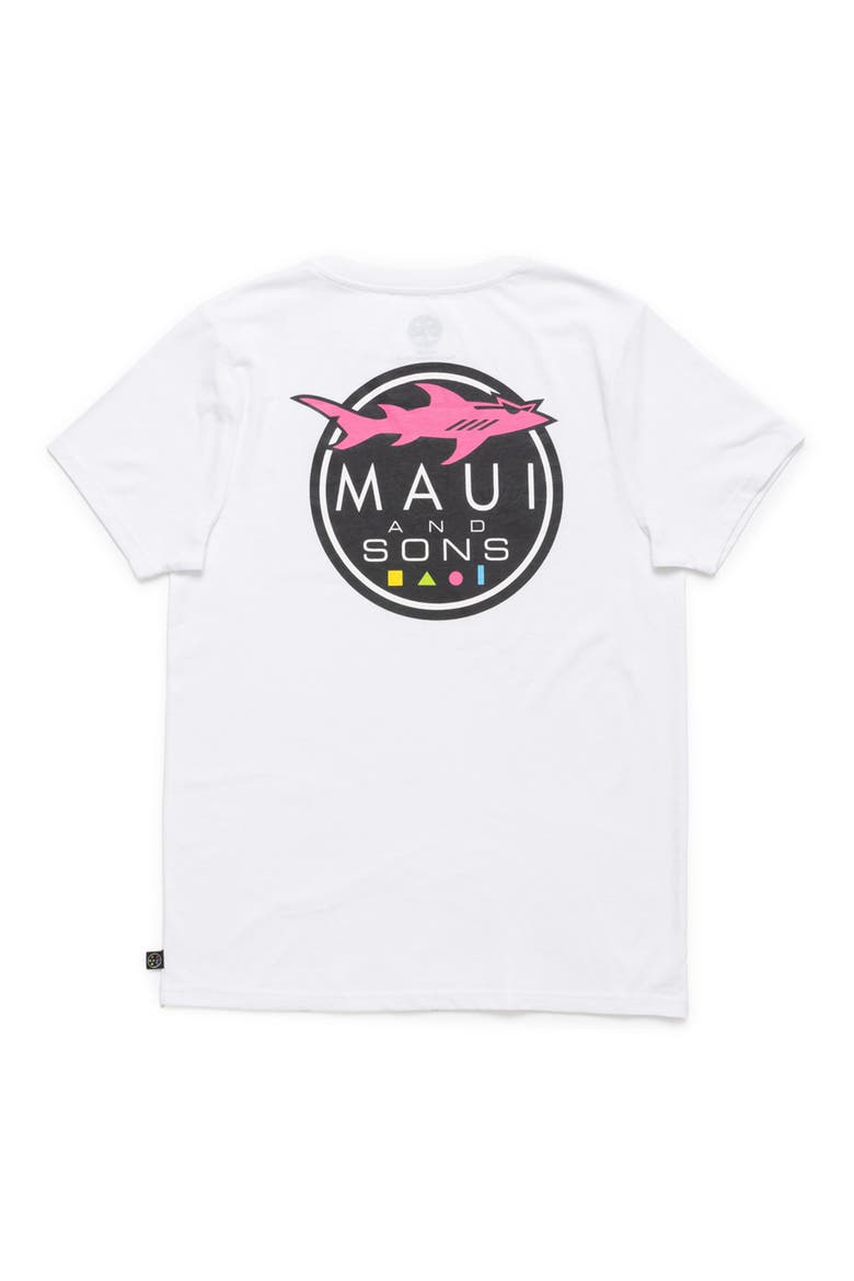 Shark Logo Graphic T-Shirt, Alternate, color, WHITE