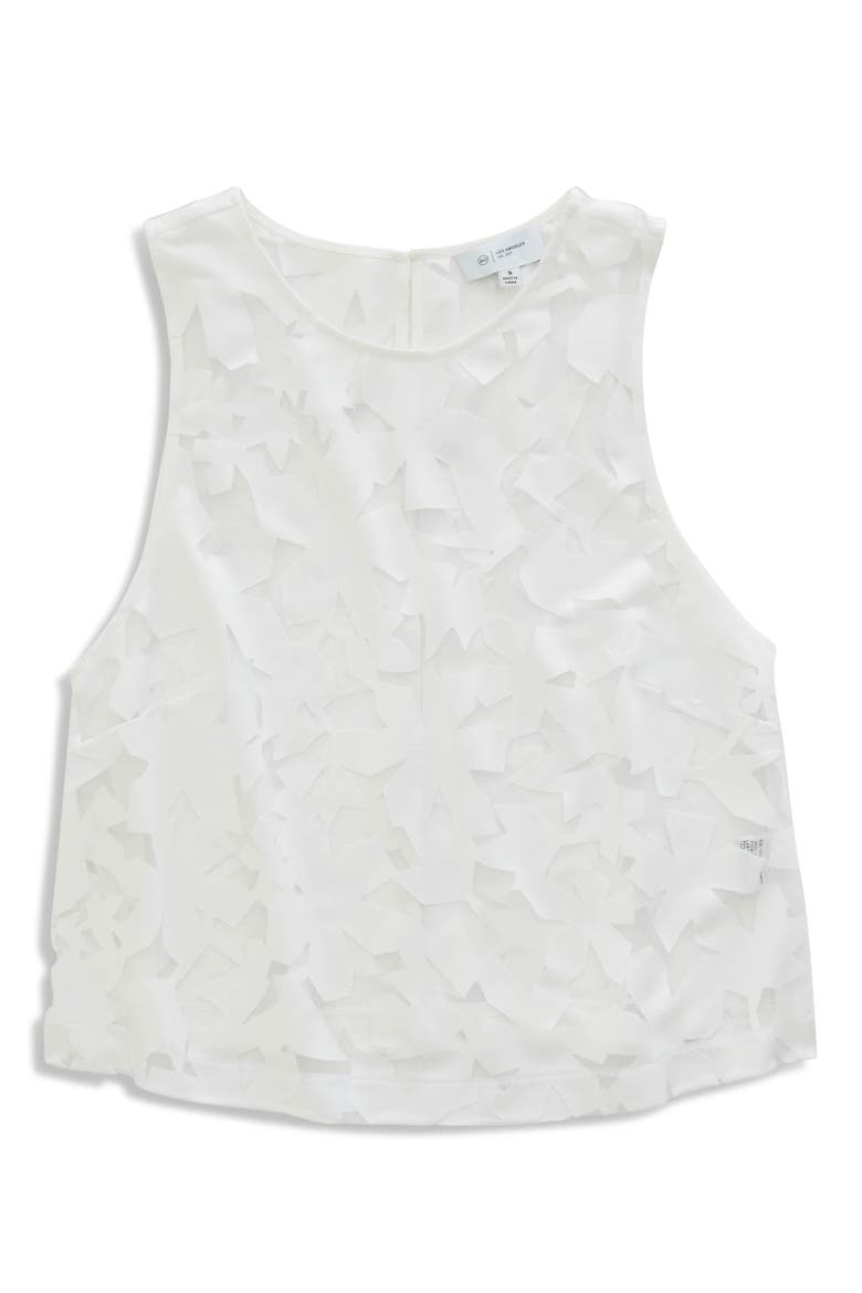 Emilee Sheer Sleeveless Top, Alternate, color, FIRST BLOOM