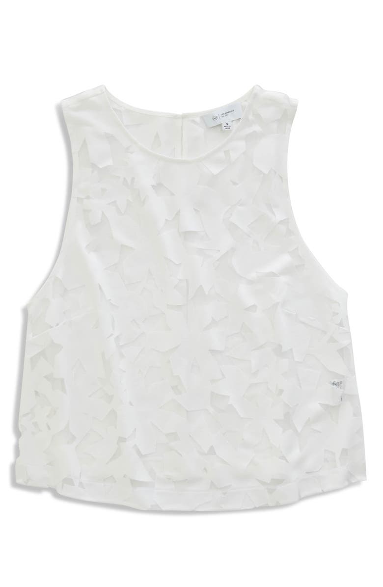 AG Emilee Sheer Sleeveless Top, Alternate, color, First Bloom