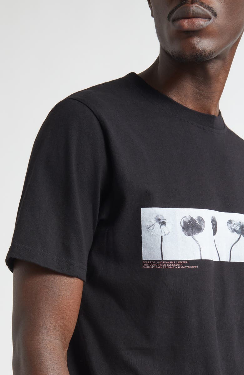 JKEEFER Line Up Organic Cotton Graphic T-Shirt, Alternate, color, Black