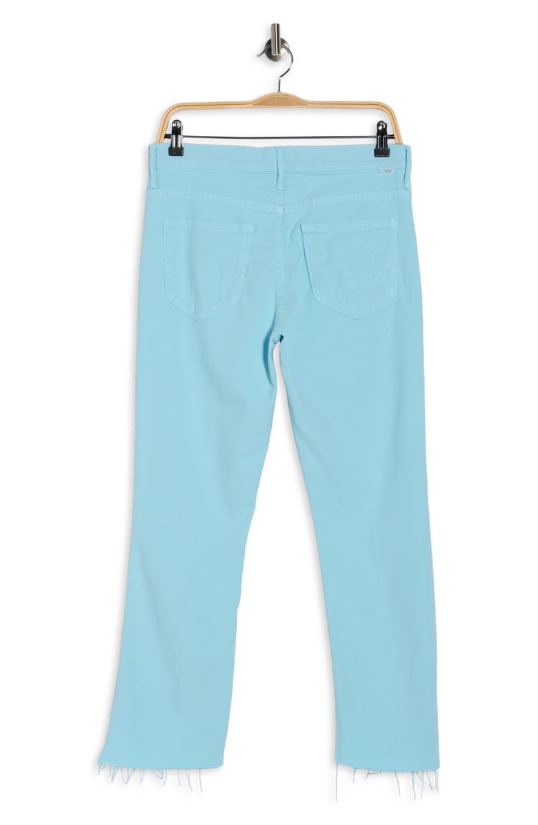 MOTHER The Insider Crop Step Fray Jeans, Alternate, color, Chalk It Up - Blue Glow
